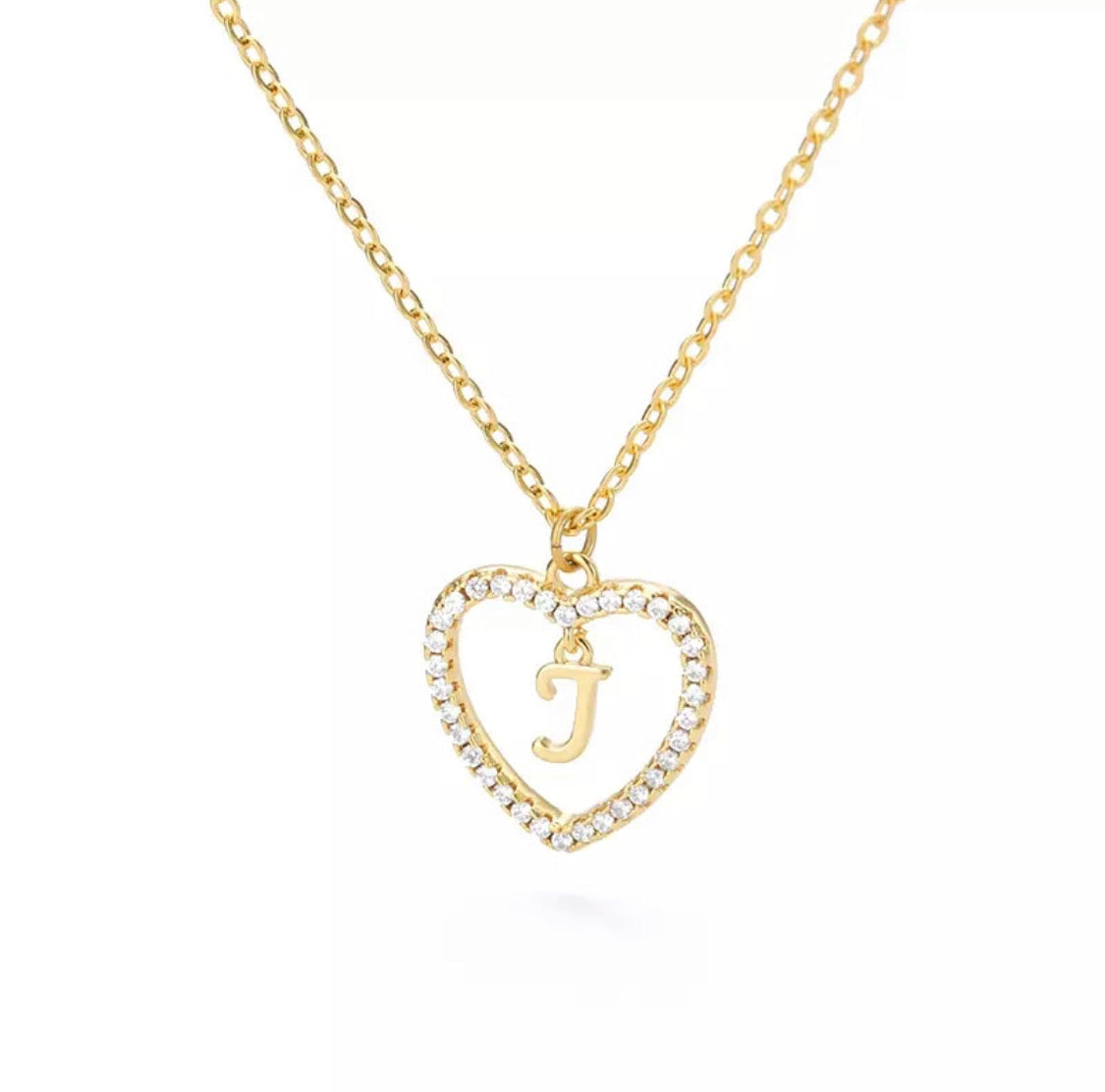 Heart Initial Necklace