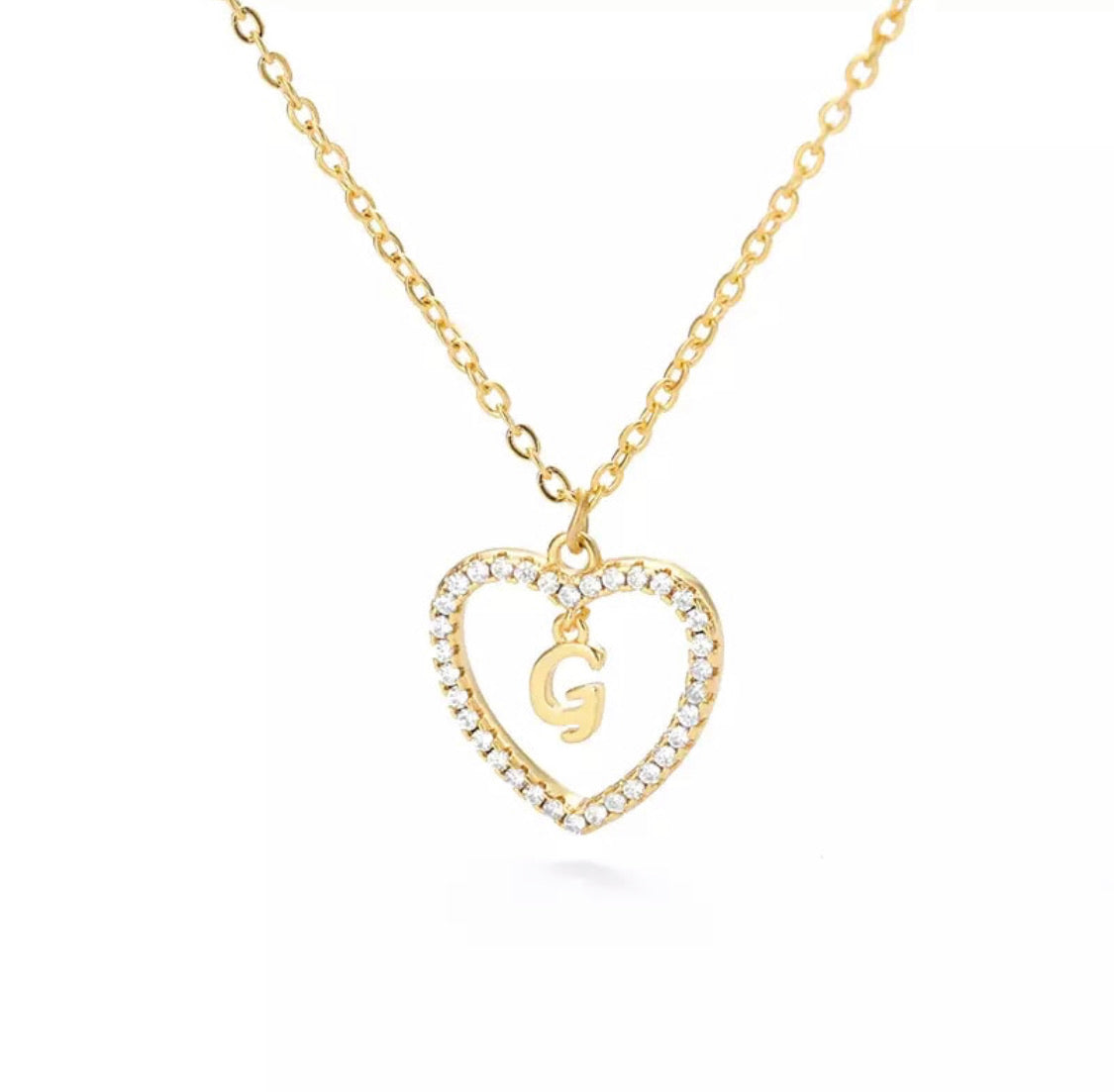 Heart Initial Necklace