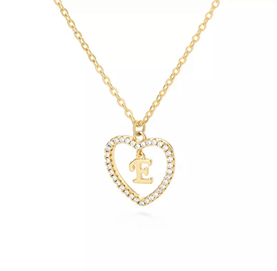 Heart Initial Necklace