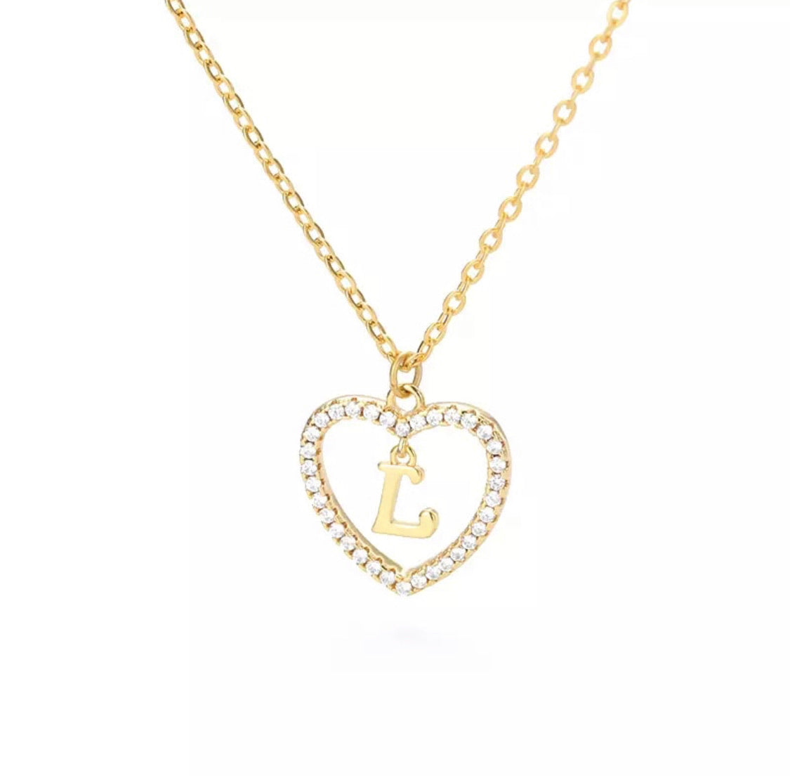 Heart Initial Necklace