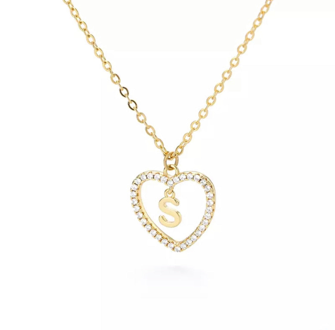 Heart Initial Necklace