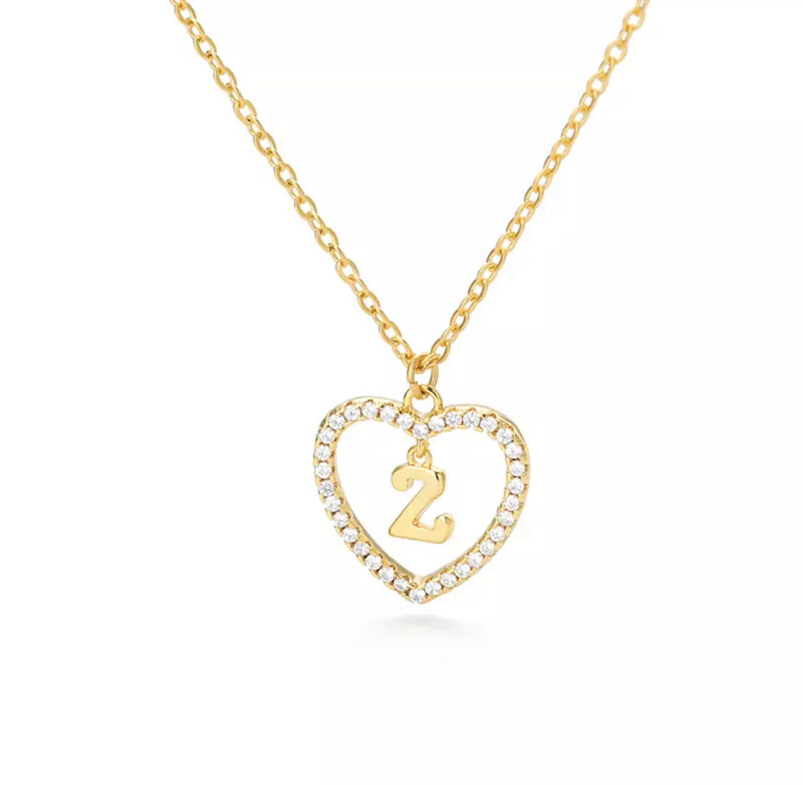 Heart Initial Necklace