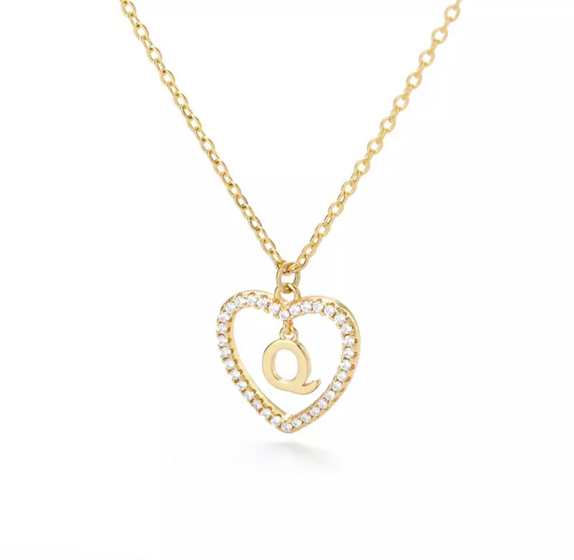 Heart Initial Necklace