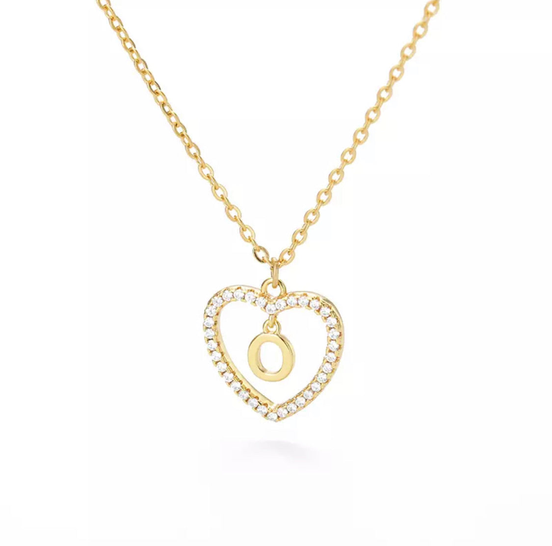 Heart Initial Necklace