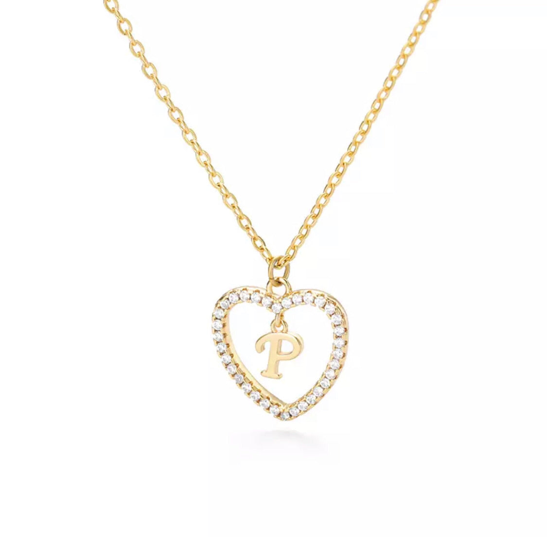 Heart Initial Necklace