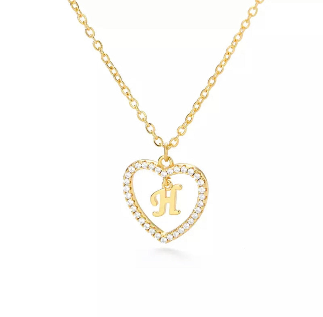 Heart Initial Necklace