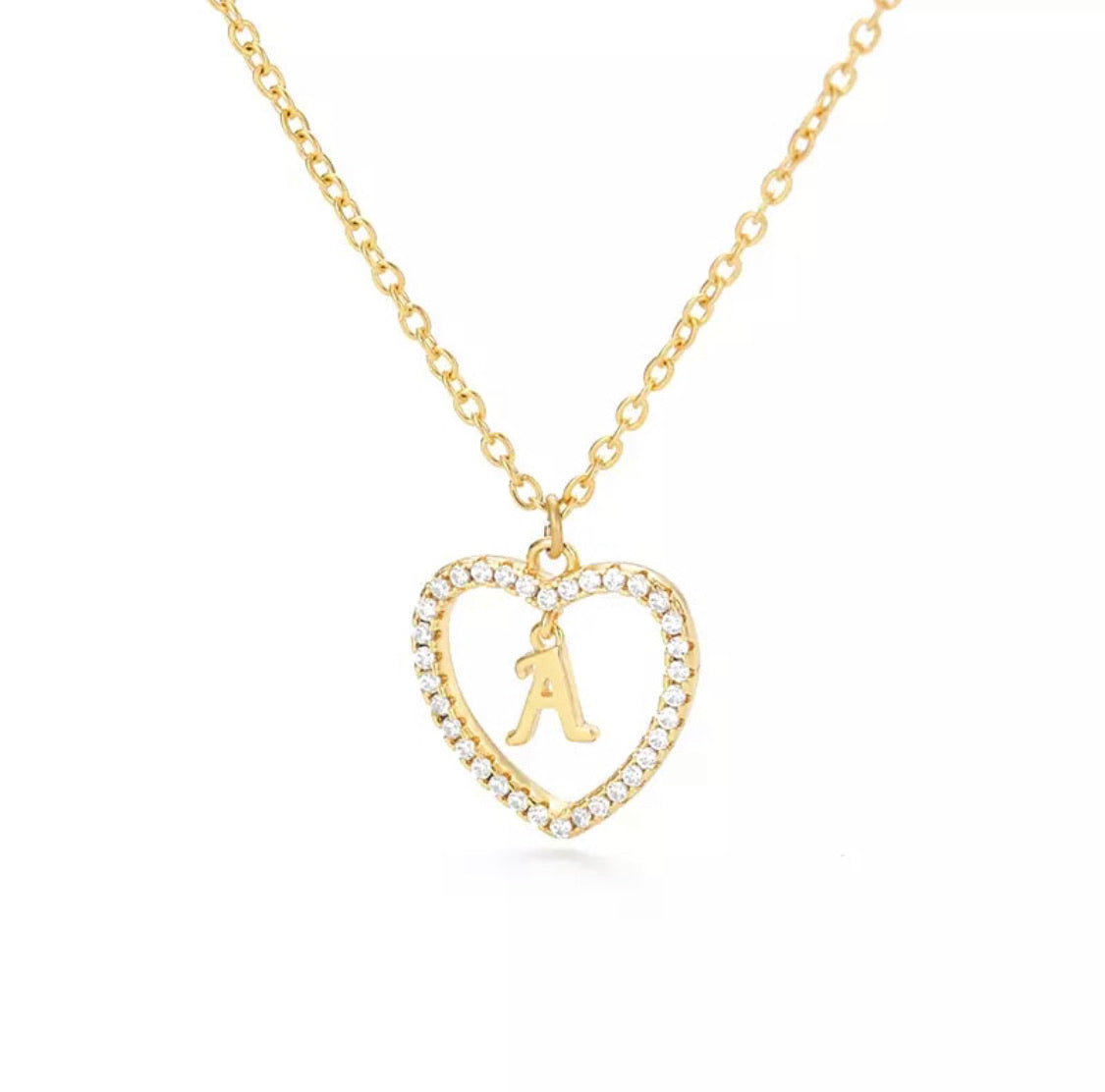 Heart Initial Necklace