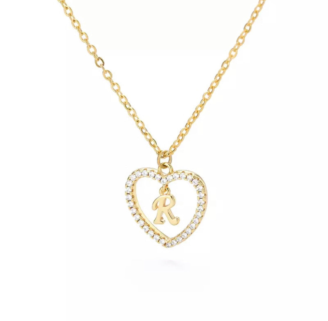 Heart Initial Necklace