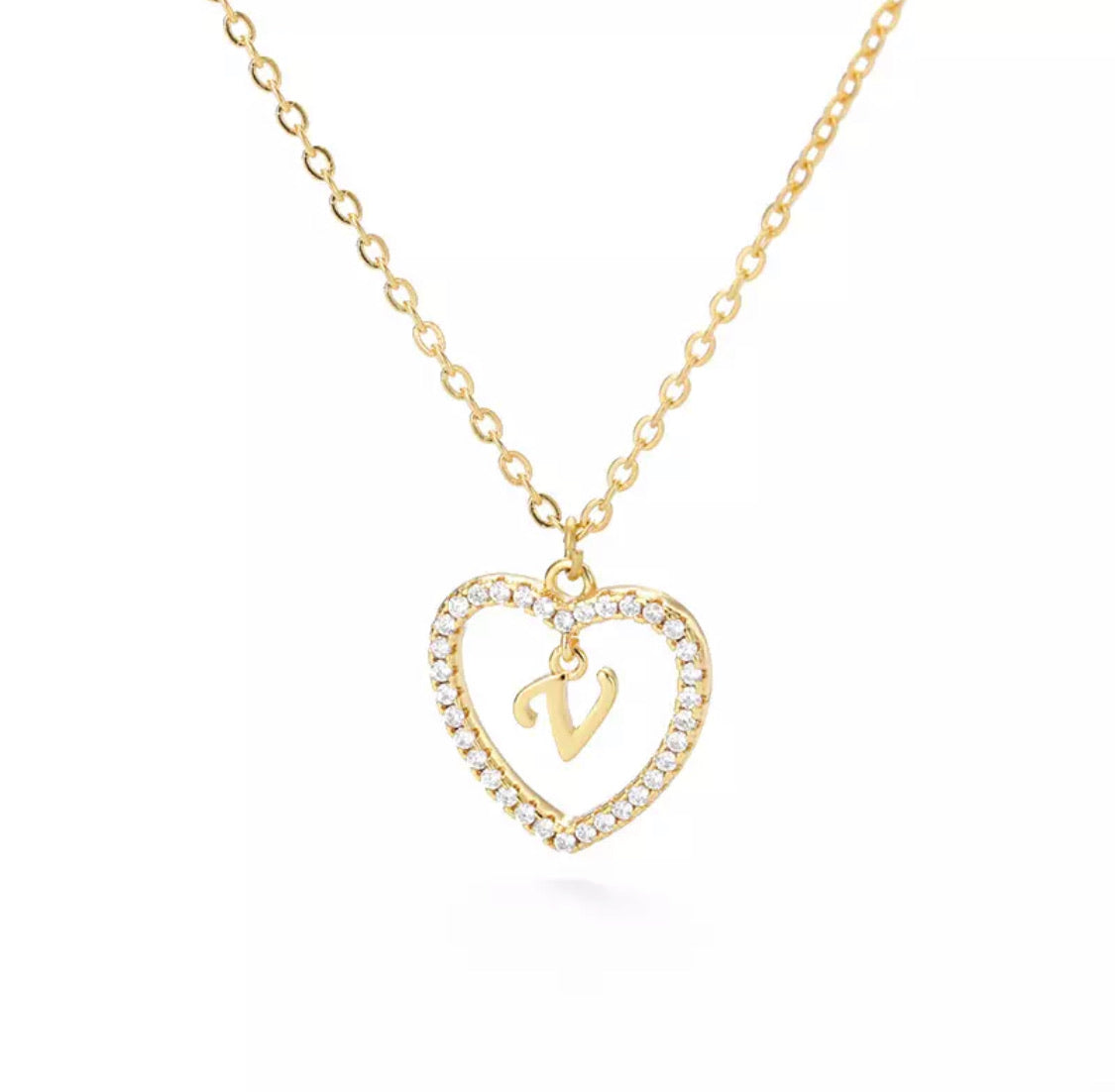 Heart Initial Necklace