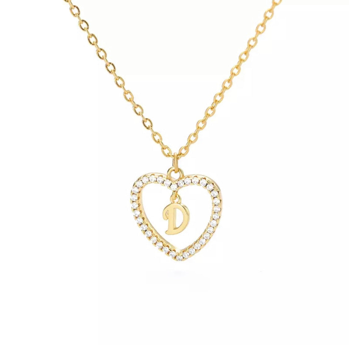 Heart Initial Necklace