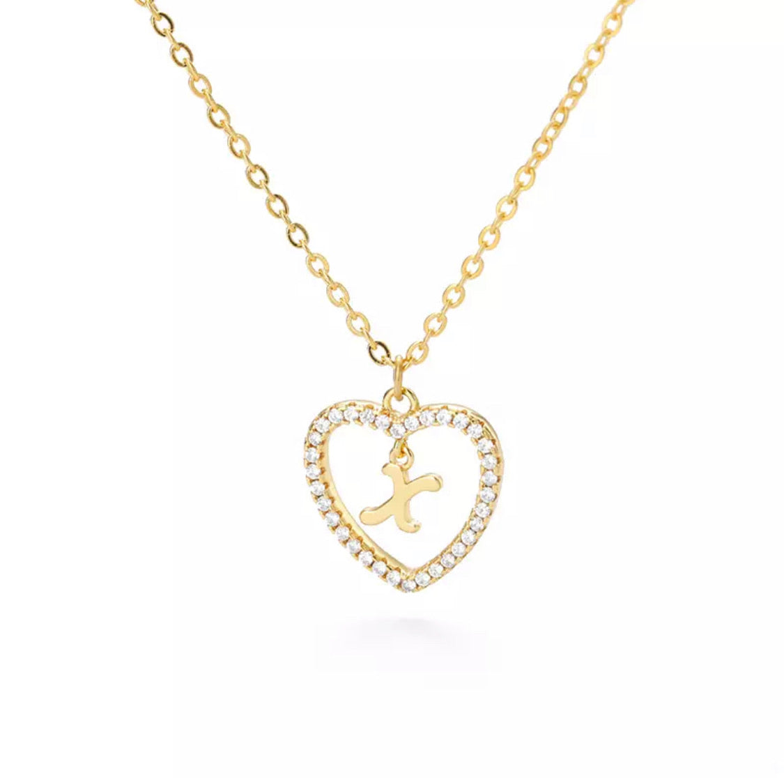 Heart Initial Necklace