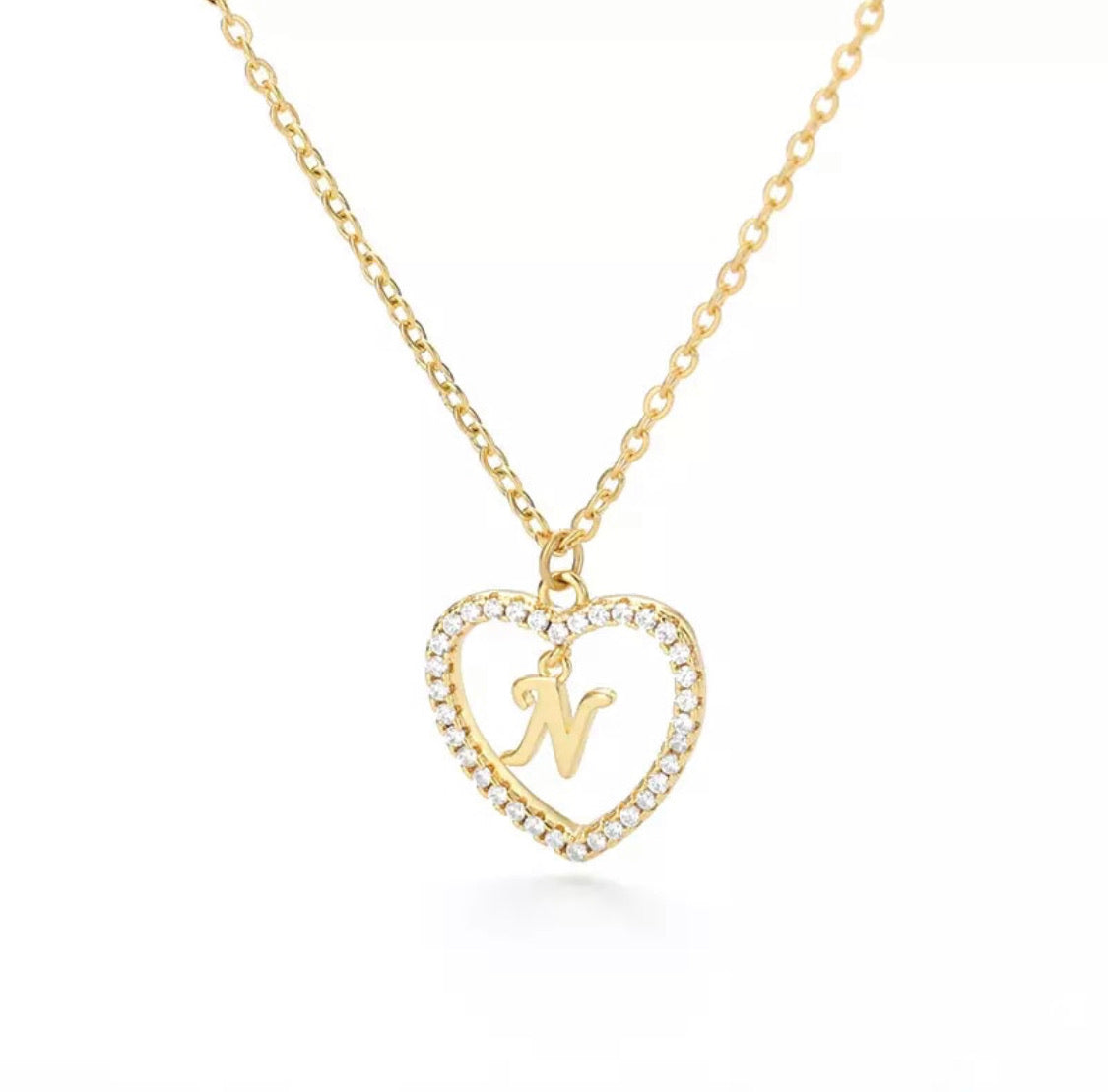 Heart Initial Necklace