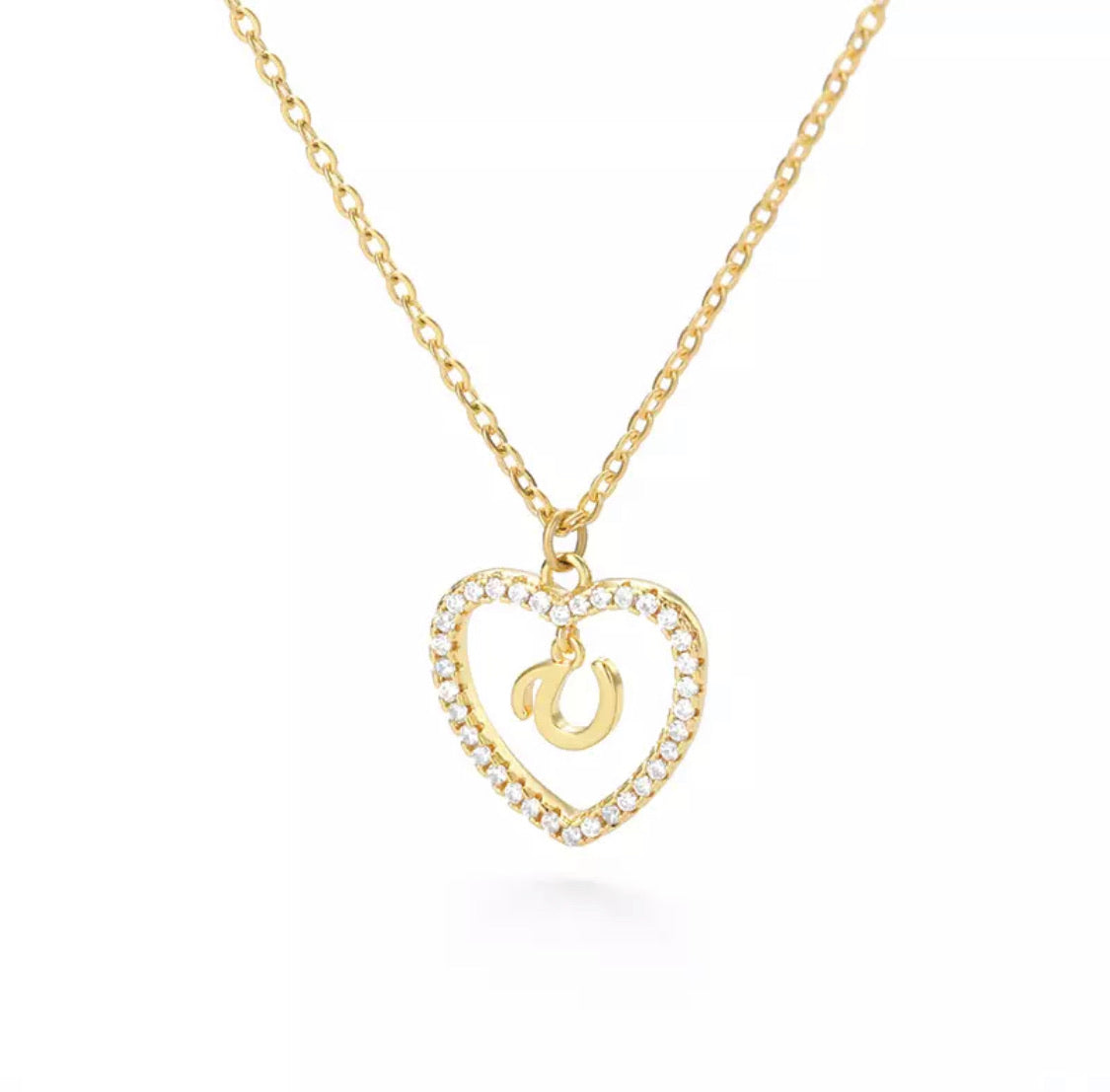 Heart Initial Necklace