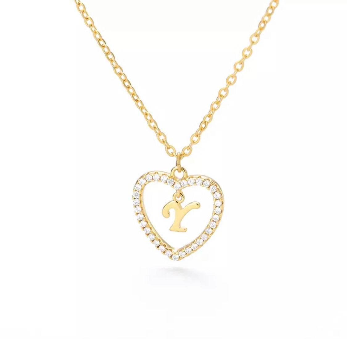 Heart Initial Necklace