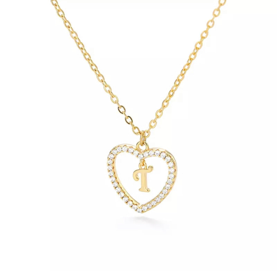 Heart Initial Necklace