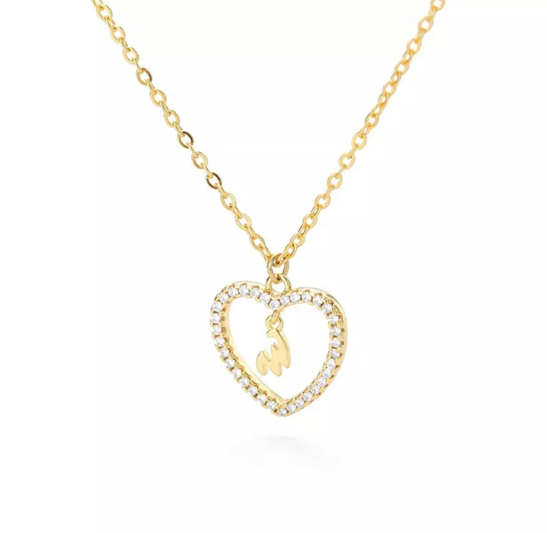 Heart Initial Necklace