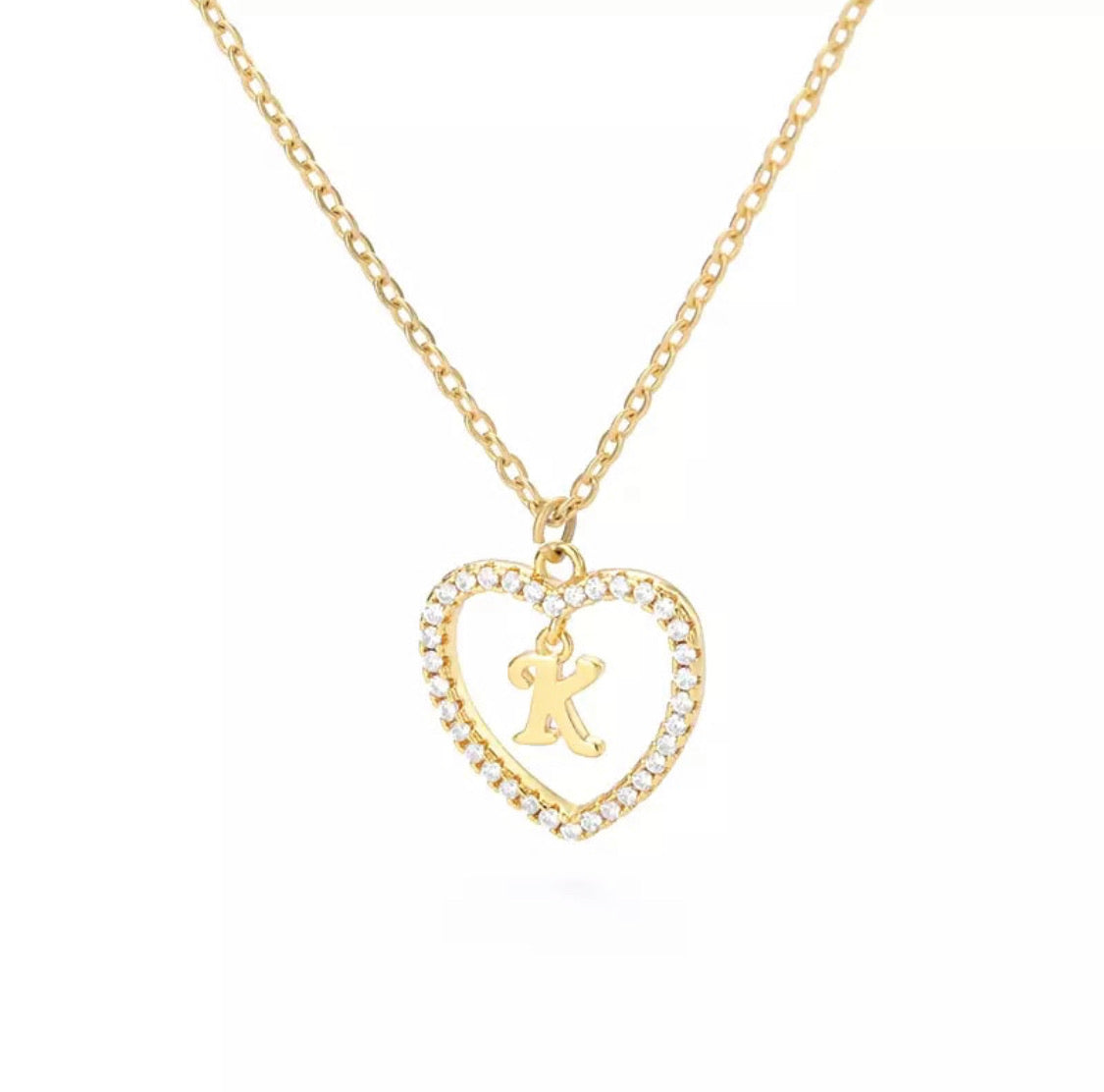 Heart Initial Necklace