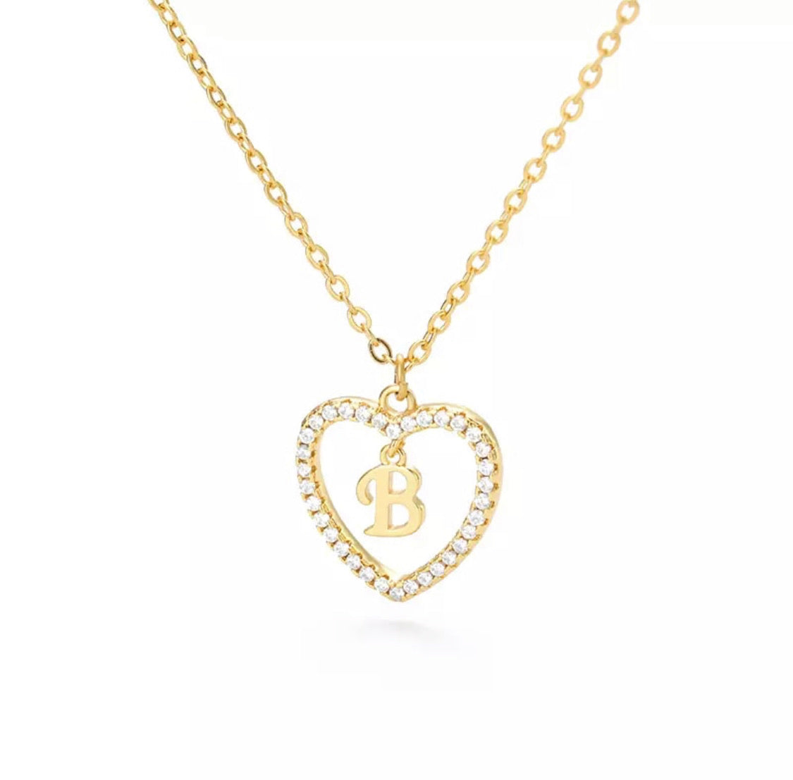 Heart Initial Necklace