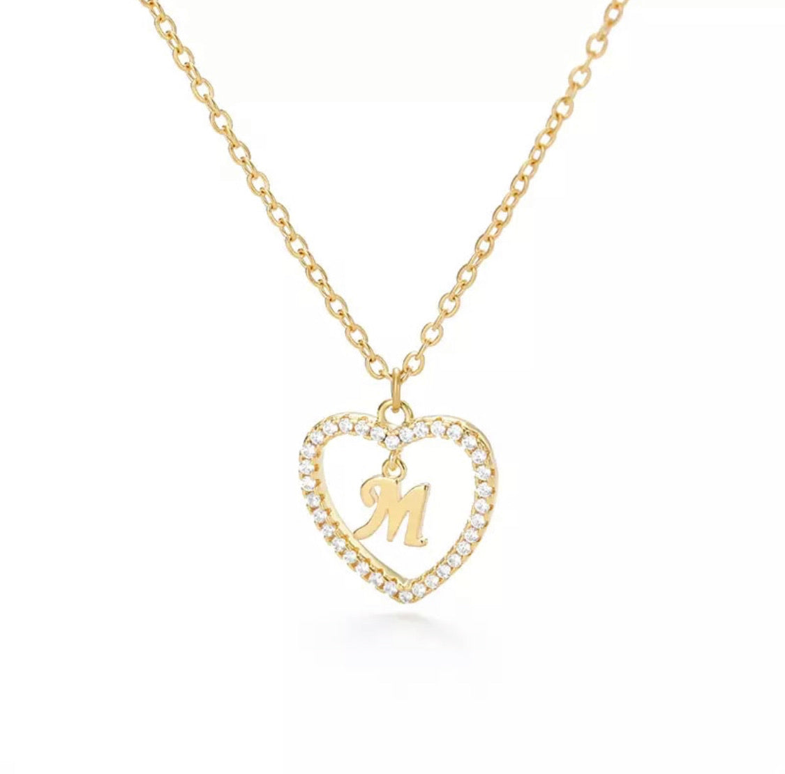 Heart Initial Necklace