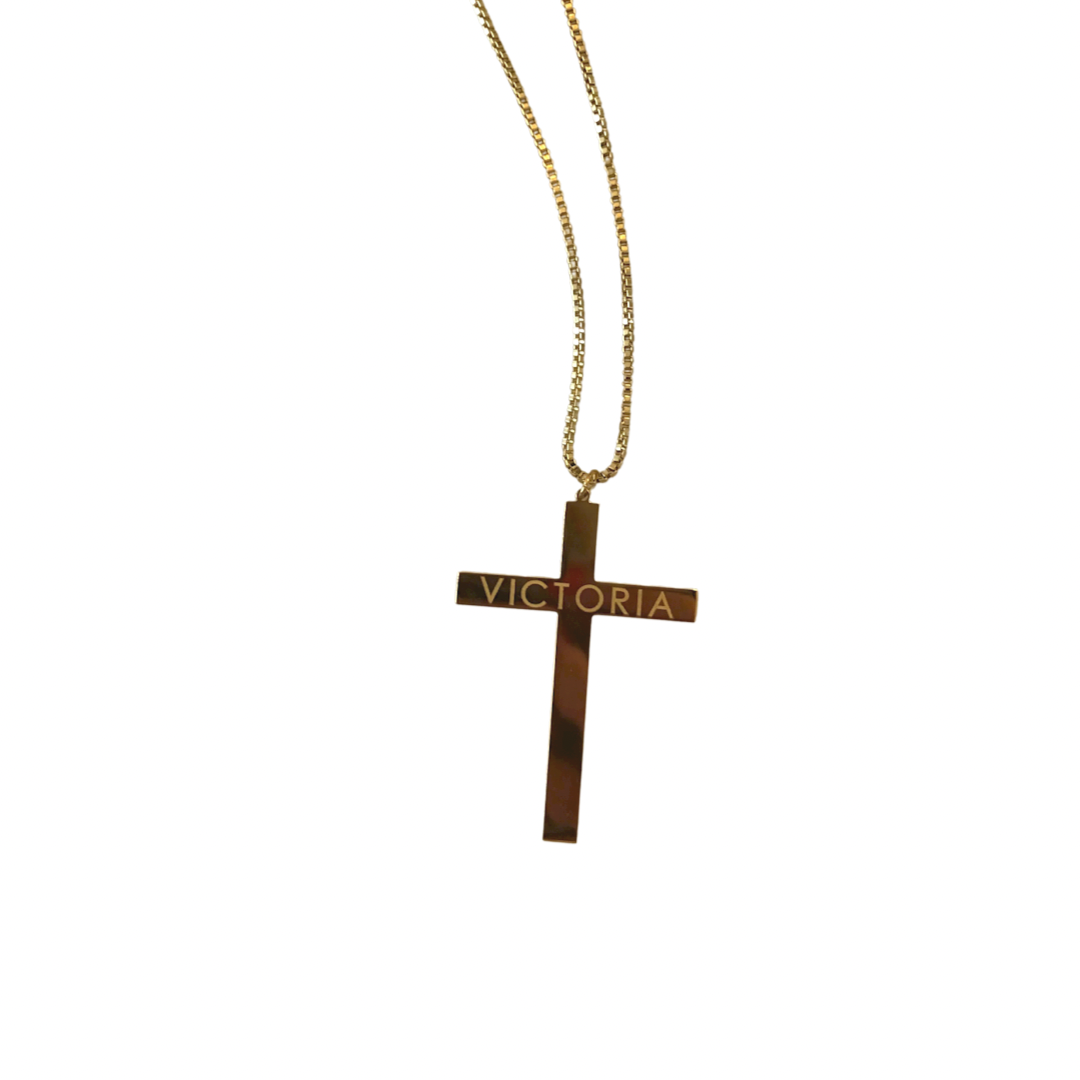 Custom Name Cross Necklace